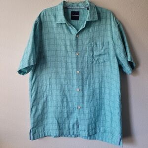 Tommy Bahama Silk Button Up Vacation Hawaiian Shirt Tropical Short Sleeve